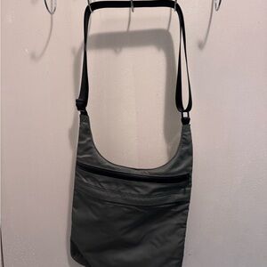 Muji Recycled Nylon Crossbody Bag - Khaki Green